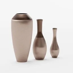 Metal flower vases