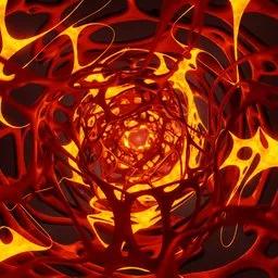 Fiery Organic Tunnel