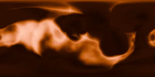 Orange Nebula in Deep Space
