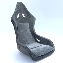 High-detail 3D model of a car racing seat, compatible with Blender, ideal for vehicle interior design.