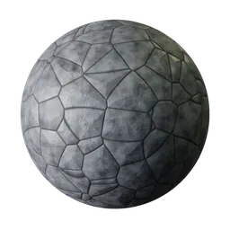 Realistic PBR Procedural Cobblestone texture for Blender 3D, suitable for historical and urban architectural visualizations.