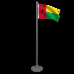 Animated Flag of Guinea-Bissau