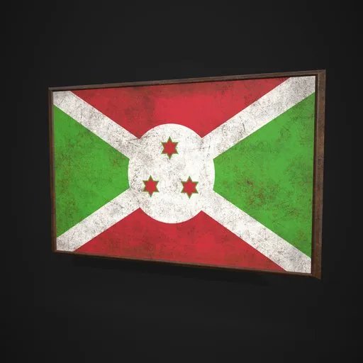 Burindi Flag Picture Frame