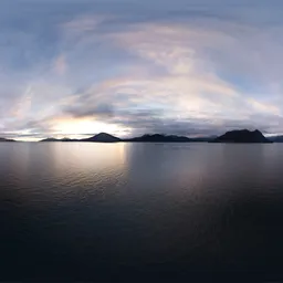Cloudy Sunset Mountain Landscape