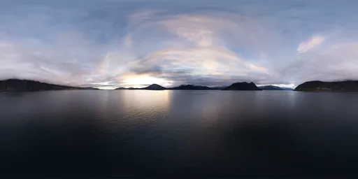 Cloudy Sunset Mountain Landscape