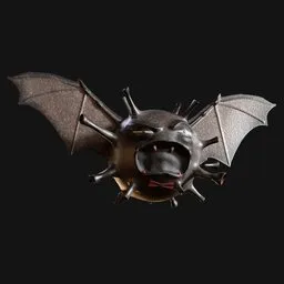 Vampire-Bat Virus Figurine Black