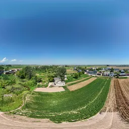 Grass green farmland