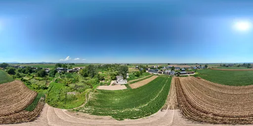 Grass green farmland