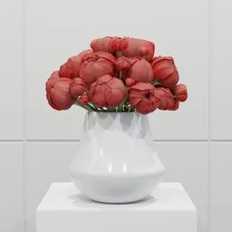 Red Peony Bouquet