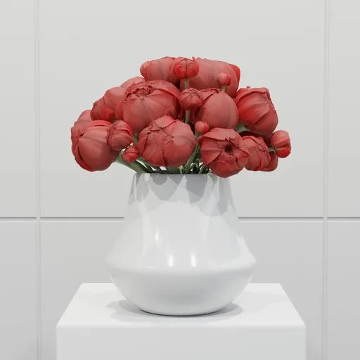 Red Peony Bouquet