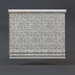 Roman blinds 01 full floral pattern