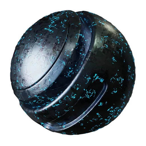 Scifi Metal Ship Blue