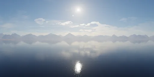 Sunny Cloudy Day Landscape