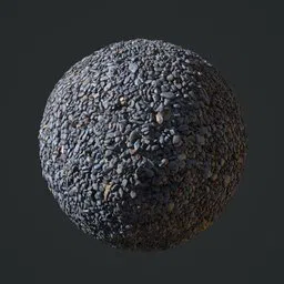 High-resolution PBR pebbles texture for 3D modeling and rendering in Blender.