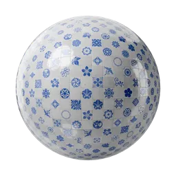 Ornamented Pattern Mosaic Ceramic Tiles