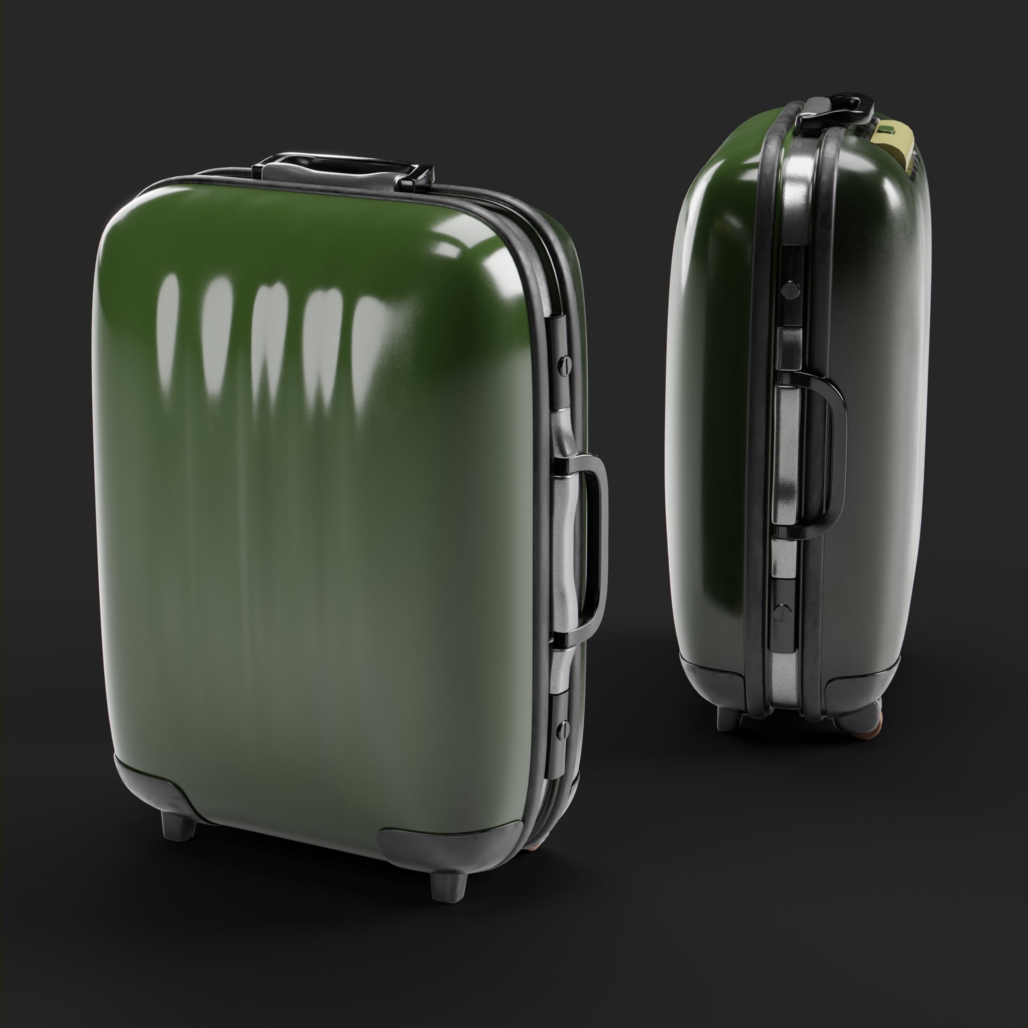 Hyper-realistic bag 3D model Luggage 