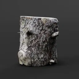 Photoscanned Pine Tree Log 02
