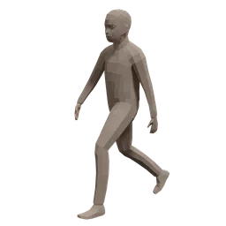 Low Poly Kid Walking Animation