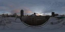High-resolution HDR image of Johannesburg skyline at sunset for realistic lighting and rendering in 3D scenes.