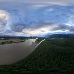 Aerial Landscape Dramatic Sunset