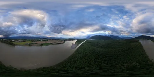 Aerial Landscape Dramatic Sunset