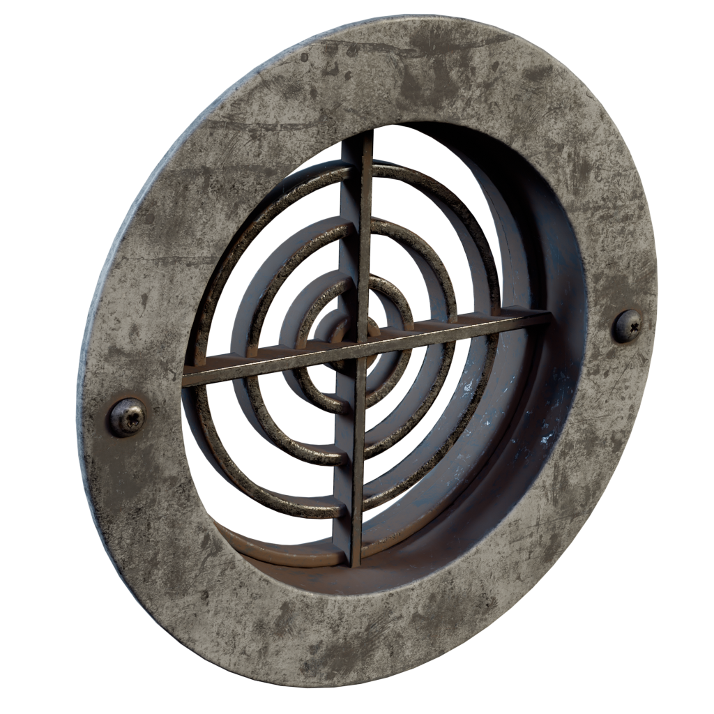 Circular Air Vent | Facades models | BlenderKit