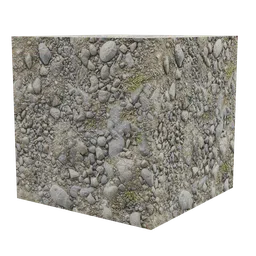 High-resolution seamless PBR gravel path texture for 3D modeling and rendering in Blender and other applications.