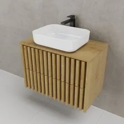 Bathroom cabinet with sink 02