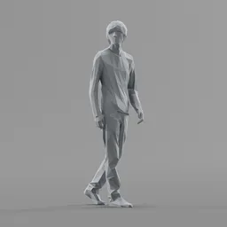 Lowpoly Male Walking