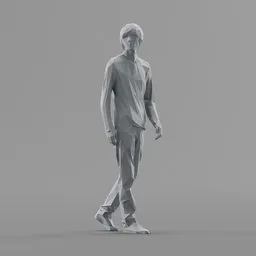 Lowpoly Male Walking