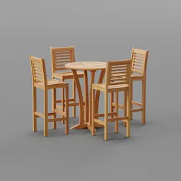 Wooden Bar Table Set