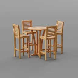 Wooden Bar Table Set