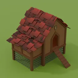 Low Poly Chicken Coop