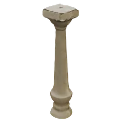 Detailed 3D column pillar model, optimized for Blender, showcasing intricate design and quad topology.