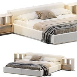 Bed Groundpiece by Flexform