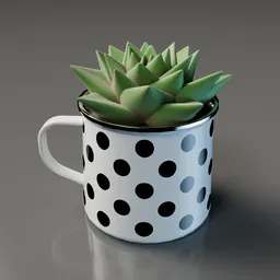 Succulent in a Mug