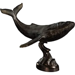 Bronze Whale Statue