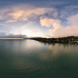 Cloudy Sunrise at Ocean Coast
