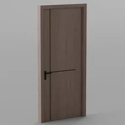 Minimalist Wooden Door with Rig