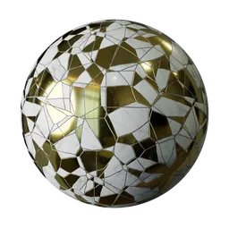 Marble and gold mosaic