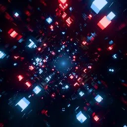 Neon Data Tunnel Loop Animation