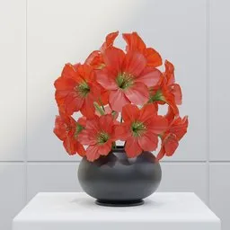 Scarlet Amaryllis Bouquet