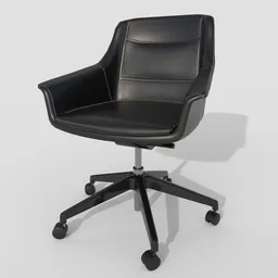 Offcie Chair Black Leather