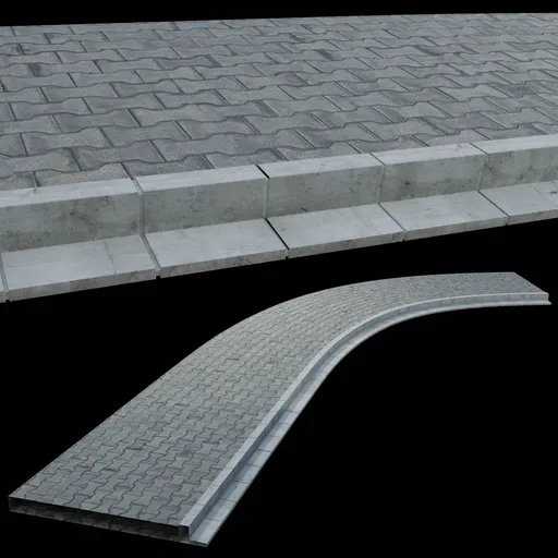 Realistic shapeable Street Floor