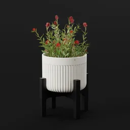 Plant Paintbrush Flower Pot