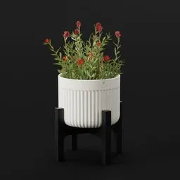 Plant Paintbrush Flower Pot
