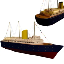 Vintage Boat Steamship