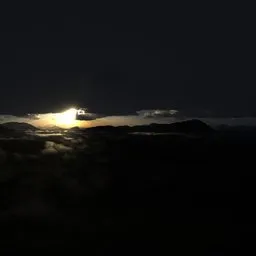 Aerial Mountain Landscape Cloudy Sunset