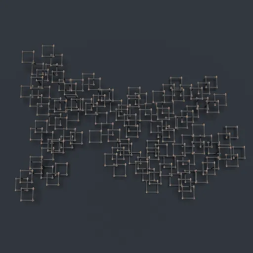 Intricate 3D metal grid artwork for Blender modeling and rendering.