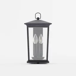 Realistic 3D-rendered black outdoor wall lamp model, optimized for Blender, perfect for architectural visualization.
